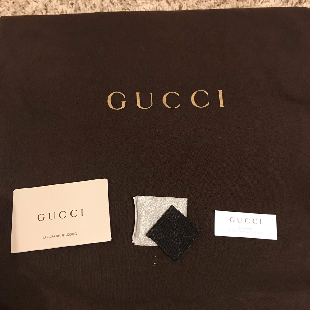 Gucci Shoulder bag, Excellent condition; brown canvas and leather; dust bag incl - Picture 10 of 16